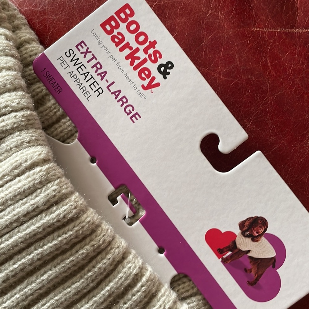 ✨Host Pick! Boots & Barkley cabled dog sweater XL NWT - Picture 2 of 11